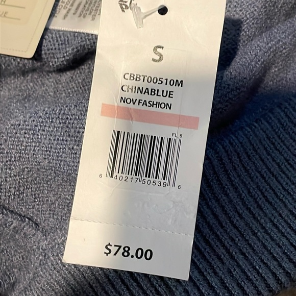 Cupio Women's Pull On Sweater Pants  China Blue Cable Detail New NWT S Small - Picture 6 of 14